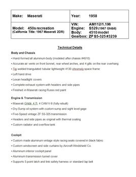 1958 450s technical details