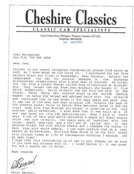 Previous ownership letters
