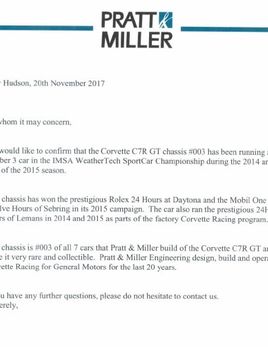 Pratt Miller letter
