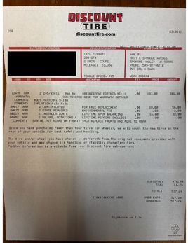 10734 receipts Redacted